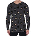 Little Ninja Pattern Print Men's Long Sleeve T-Shirt