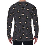 Little Ninja Pattern Print Men's Long Sleeve T-Shirt