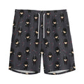 Little Ninja Pattern Print Men's Athletic Shorts