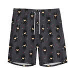 Little Ninja Pattern Print Men's Sports Shorts