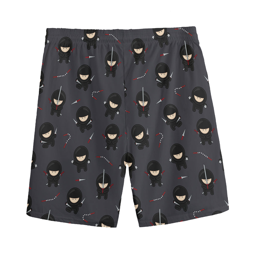 Little Ninja Pattern Print Men's Sports Shorts