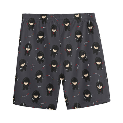 Little Ninja Pattern Print Men's Sports Shorts