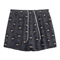 Little Ninja Pattern Print Mesh Shorts