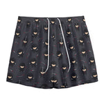 Little Ninja Pattern Print Mesh Shorts