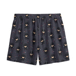 Little Ninja Pattern Print Mesh Shorts