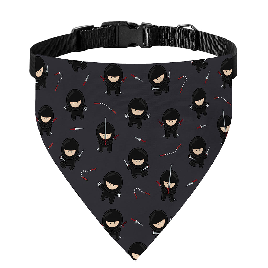 Little Ninja Pattern Print Over The Collar Dog Bandana