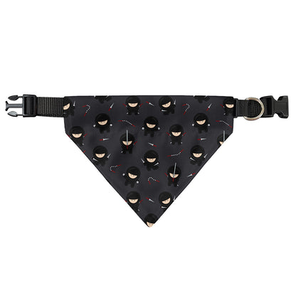 Little Ninja Pattern Print Over The Collar Dog Bandana