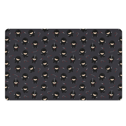 Little Ninja Pattern Print Polyester Doormat