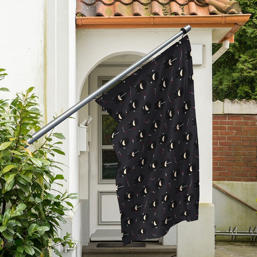 Little Ninja Pattern Print Polyester Flag
