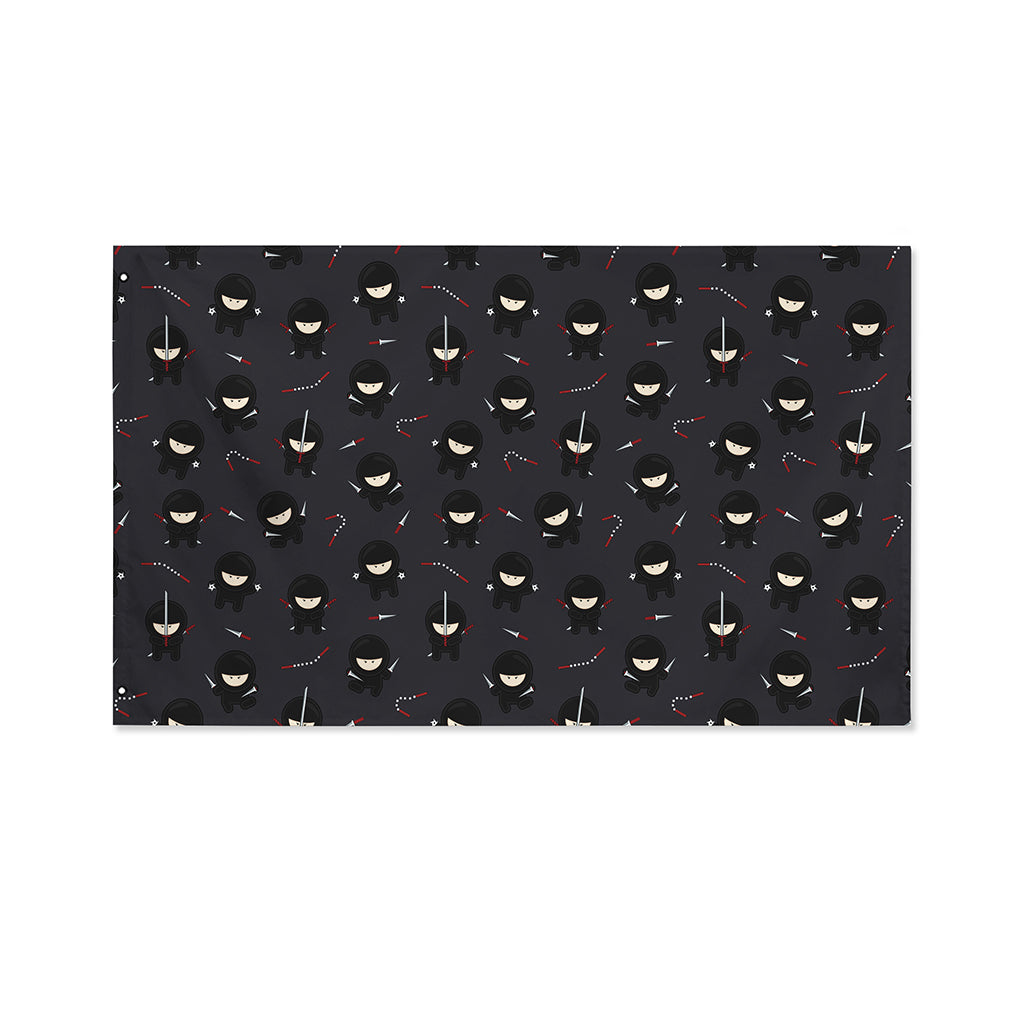 Little Ninja Pattern Print Polyester Flag