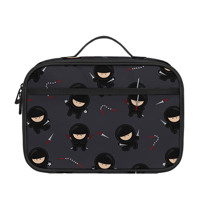 Little Ninja Pattern Print Portable Lunch Bag
