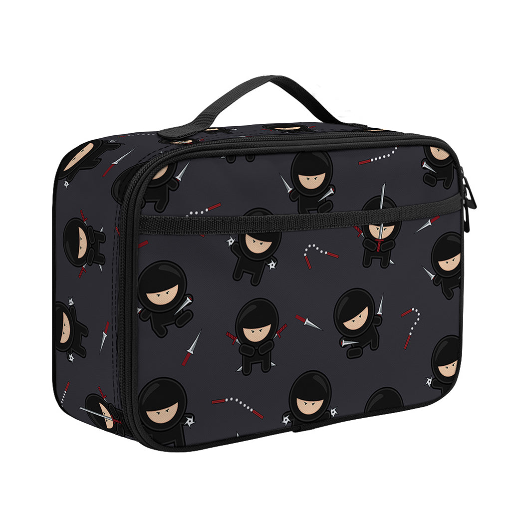 Little Ninja Pattern Print Portable Lunch Bag