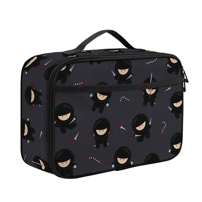 Little Ninja Pattern Print Portable Lunch Bag