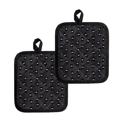 Little Ninja Pattern Print Pot Holders