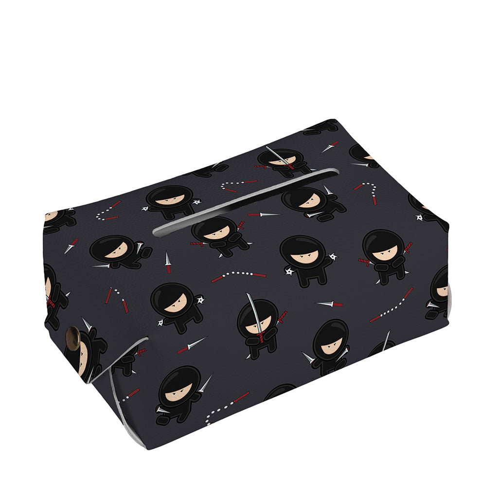 Little Ninja Pattern Print Rectangle Tissue Box Cover