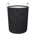 Little Ninja Pattern Print Round Laundry Basket