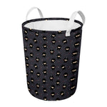 Little Ninja Pattern Print Round Laundry Basket