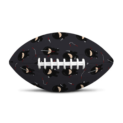 Little Ninja Pattern Print Rugby Ball