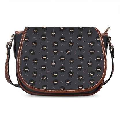 Little Ninja Pattern Print Saddle Bag