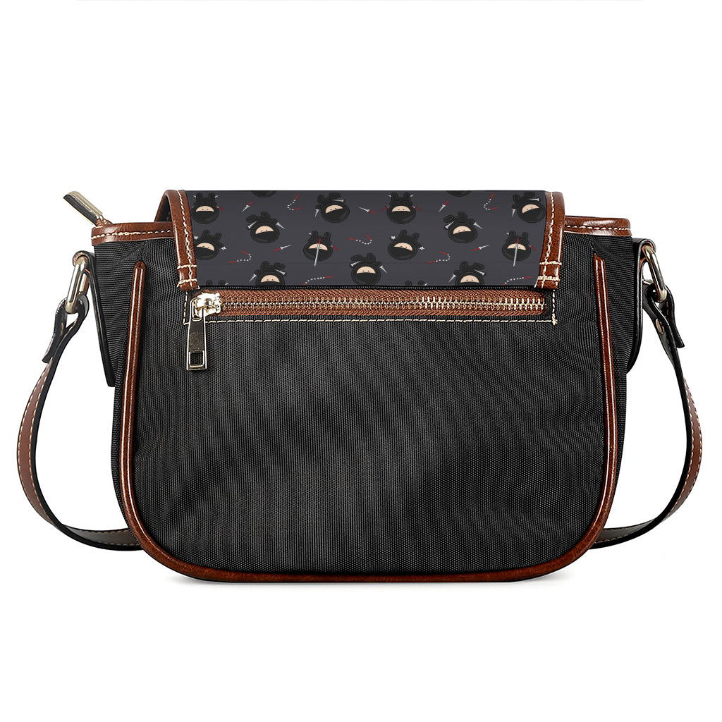 Little Ninja Pattern Print Saddle Bag