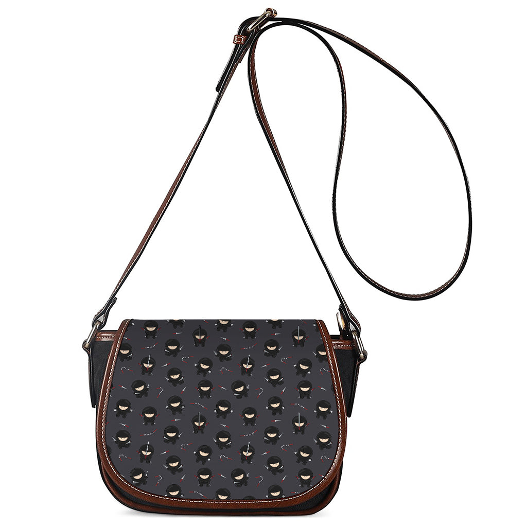 Little Ninja Pattern Print Saddle Bag