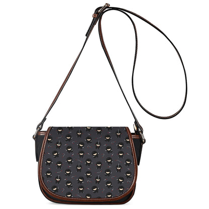 Little Ninja Pattern Print Saddle Bag