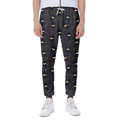 Little Ninja Pattern Print Scuba Joggers