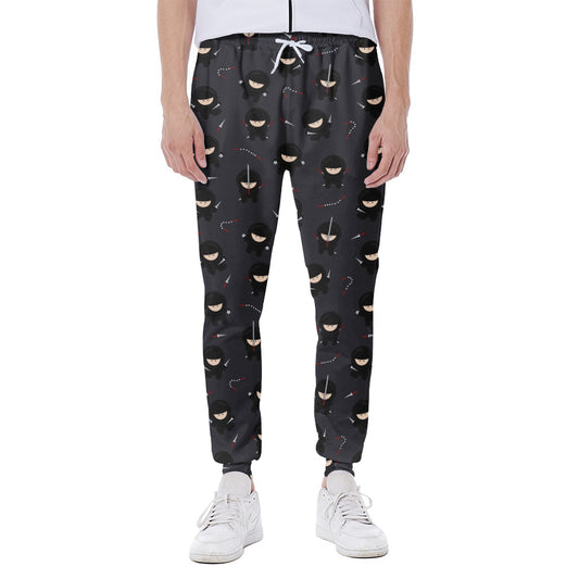 Little Ninja Pattern Print Scuba Joggers
