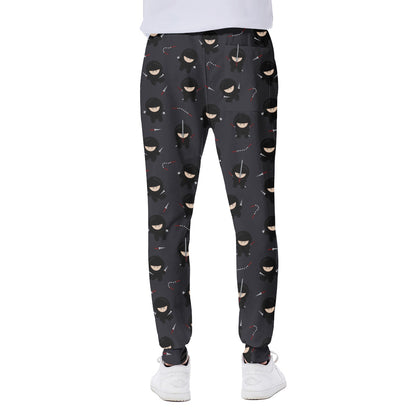 Little Ninja Pattern Print Scuba Joggers