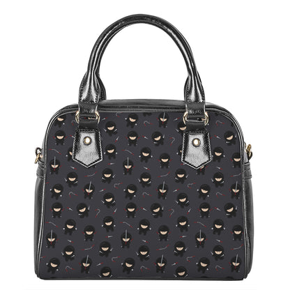 Little Ninja Pattern Print Shoulder Handbag