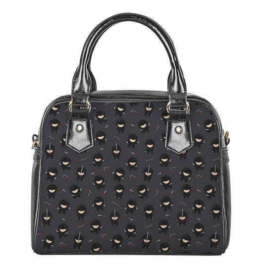 Little Ninja Pattern Print Shoulder Handbag