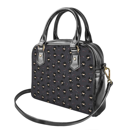 Little Ninja Pattern Print Shoulder Handbag