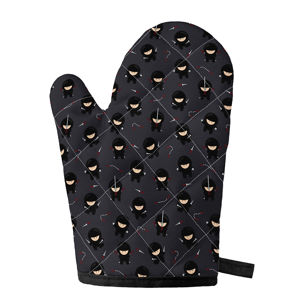 Little Ninja Pattern Print Single Oven Mitt
