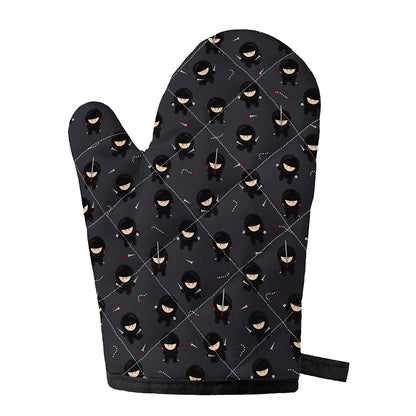 Little Ninja Pattern Print Single Oven Mitt