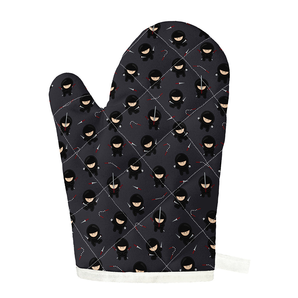Little Ninja Pattern Print Single Oven Mitt