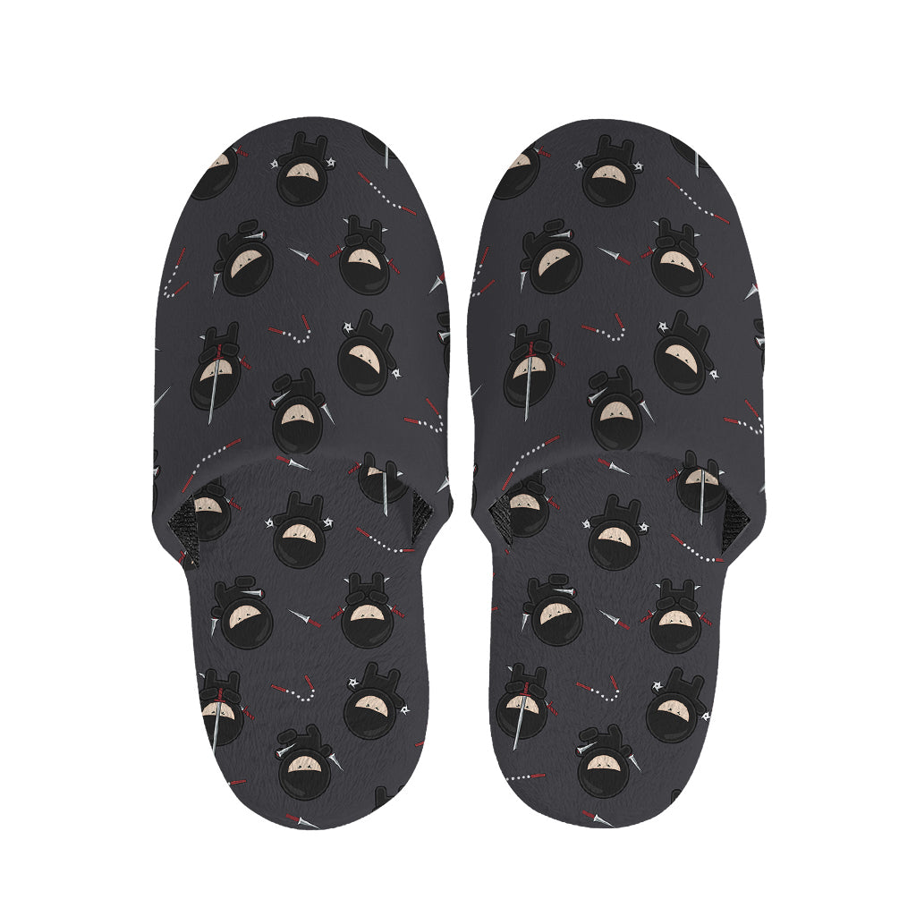 Little Ninja Pattern Print Slippers