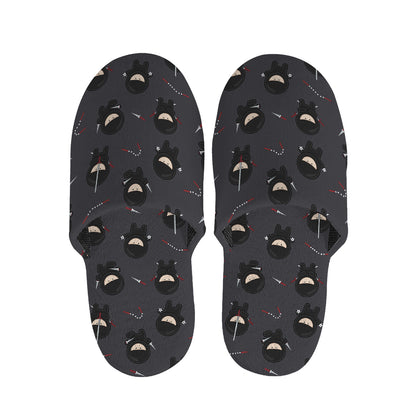 Little Ninja Pattern Print Slippers