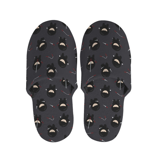 Little Ninja Pattern Print Slippers