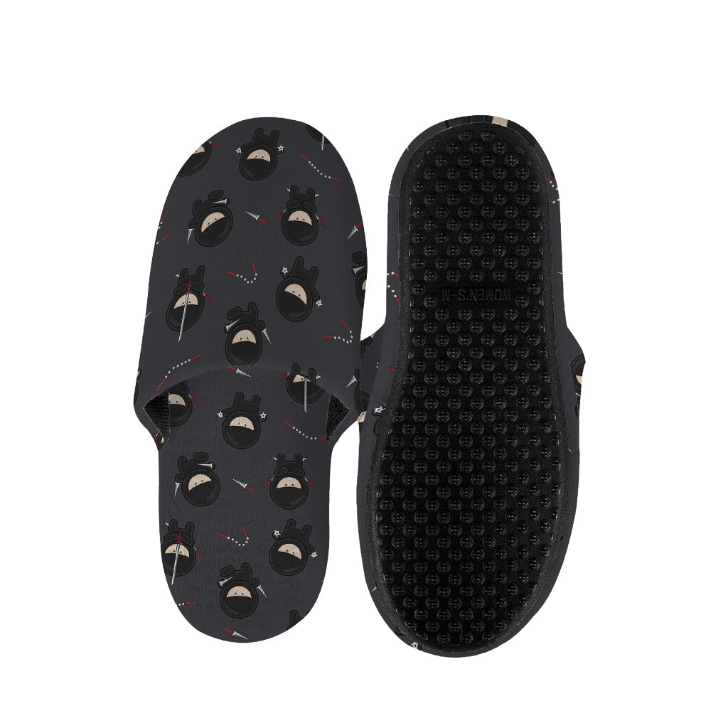 Little Ninja Pattern Print Slippers