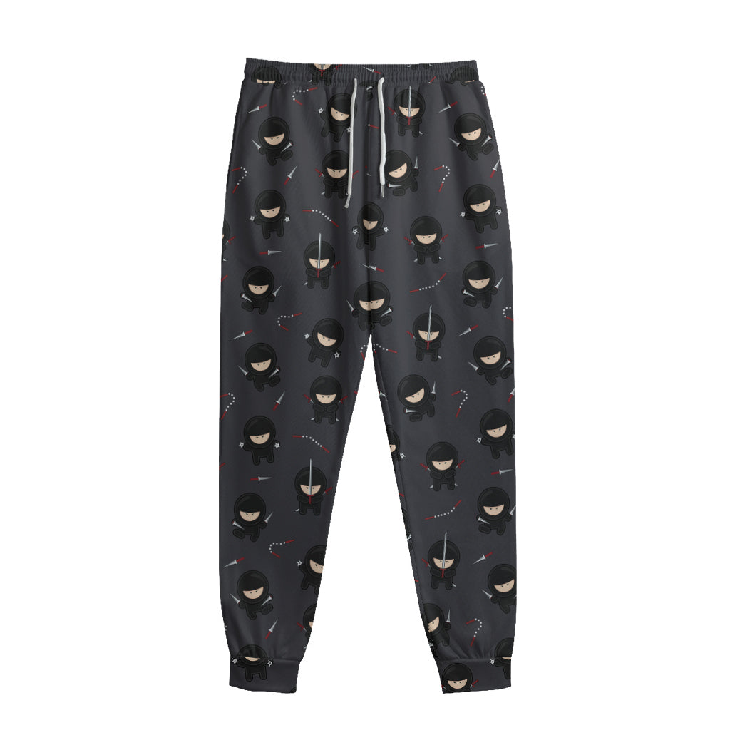 Little Ninja Pattern Print Sweatpants