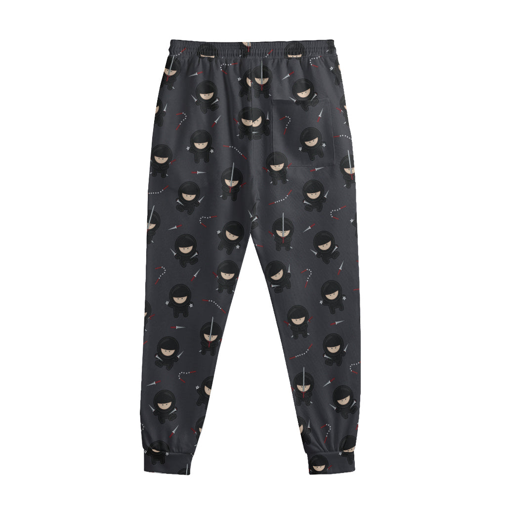 Little Ninja Pattern Print Sweatpants