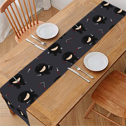 Little Ninja Pattern Print Table Runner