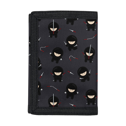 Little Ninja Pattern Print Trifold Wallet