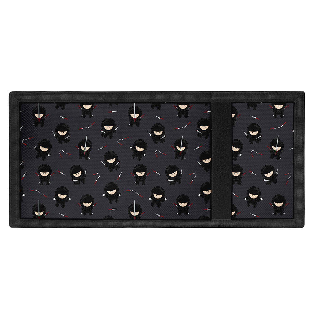 Little Ninja Pattern Print Trifold Wallet