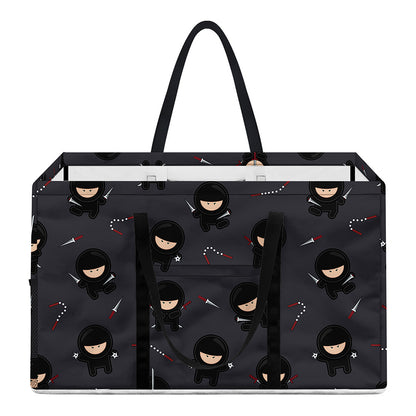 Little Ninja Pattern Print Utility Tote Bag