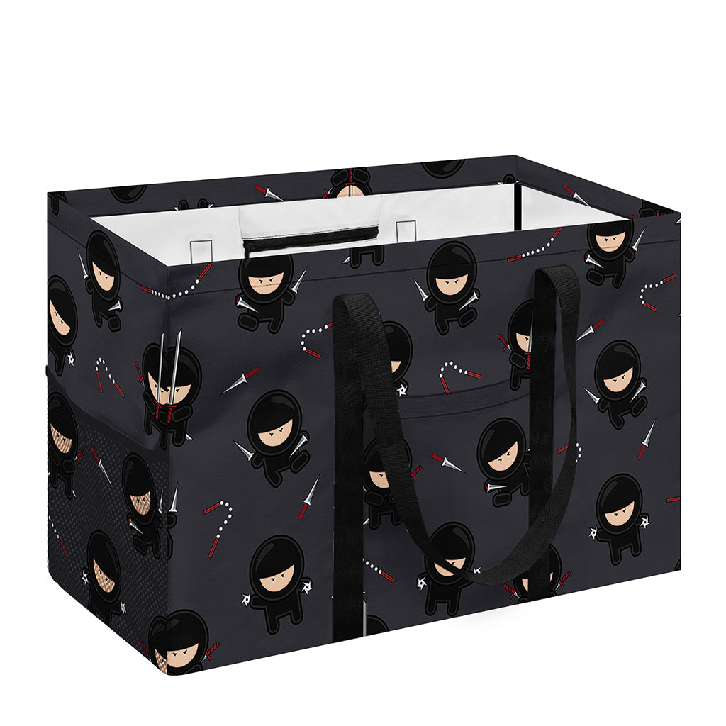 Little Ninja Pattern Print Utility Tote Bag