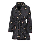 Little Ninja Pattern Print Women's Bathrobe