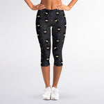 Little Ninja Pattern Print Women's Capri Leggings