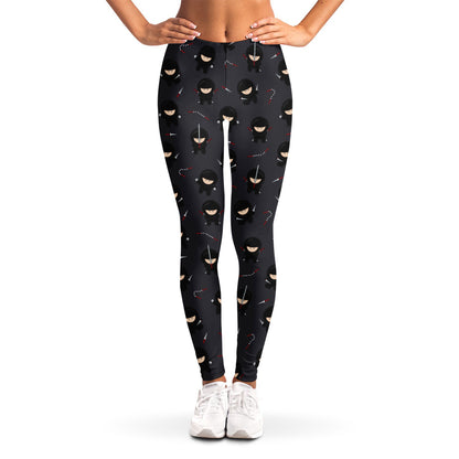 Little Ninja Pattern Print Women's Leggings