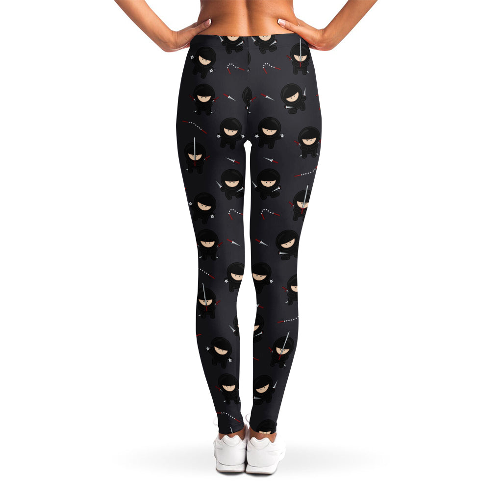 Little Ninja Pattern Print Women's Leggings